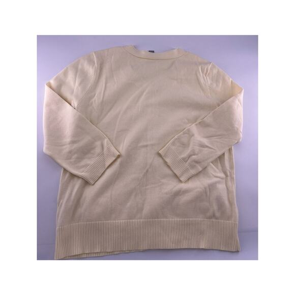 J. Jill Cardigan Sweater Womens Medium Pale Yellow Stretchy Button Up Casual - Picture 6 of 6